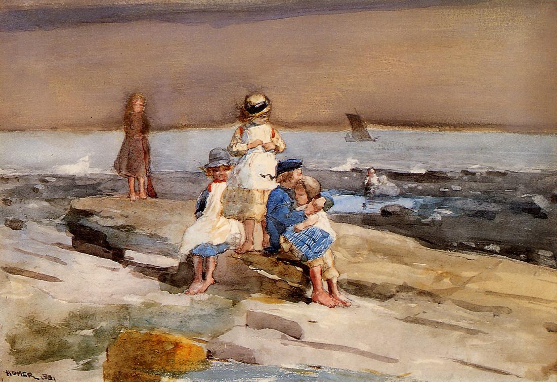 Winslow Homer Children on the Beach